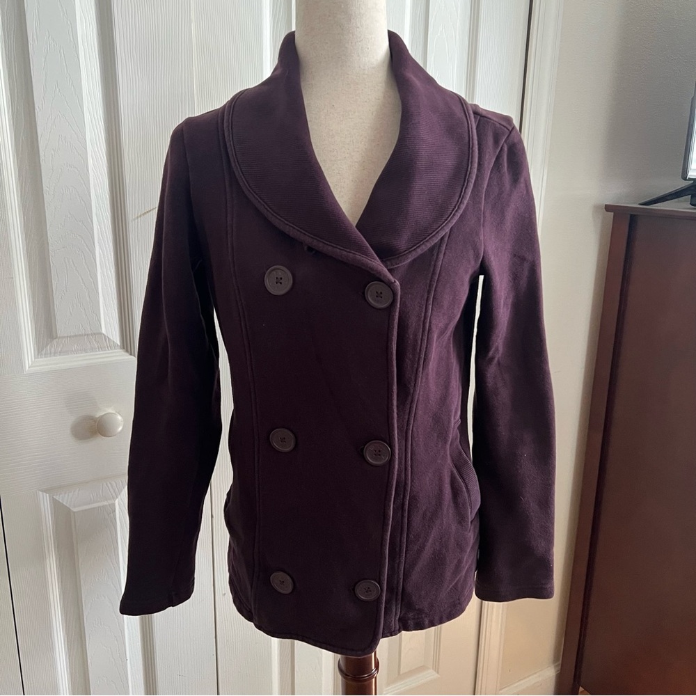 The North Face Women's Double-Breasted Dark Purple Pea Coat Size S